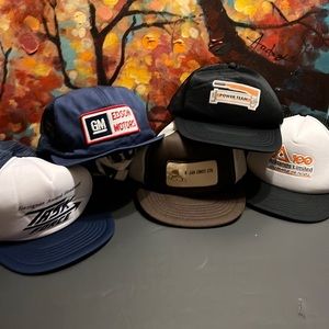 5 vintage truckers hats for $35
